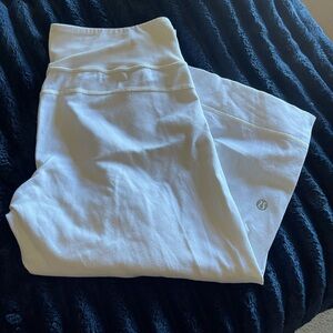 Lululemon Athletica Cropped White Leggings